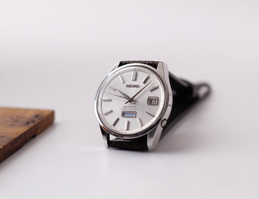 [Serviced] 1966 Seiko-Matic Silver Sunburst Dial Men's Wirst-Watch