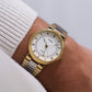 1990s Pulsar Quartz Calendar Hand Two Tone Men's Wrist-Watch W/Box