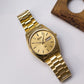 1985 Seiko SQ 'Baby Day-Date' Golden Sunburst Dial Men's Wrist-Watch