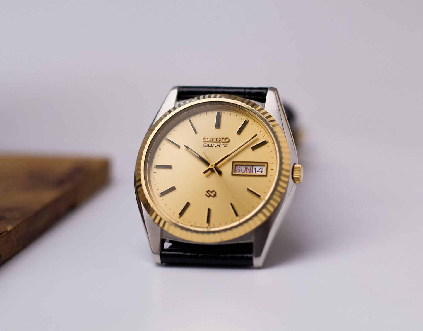 1985 Seiko SQ Baby Day-Date Men's Wrist-Watch