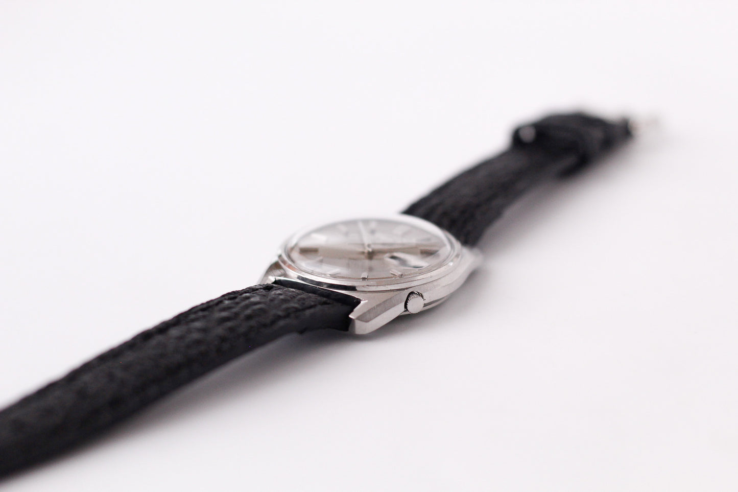 1969 Seiko 5 Automatic Gray Sunburst Dial Men's Wrist-Watch