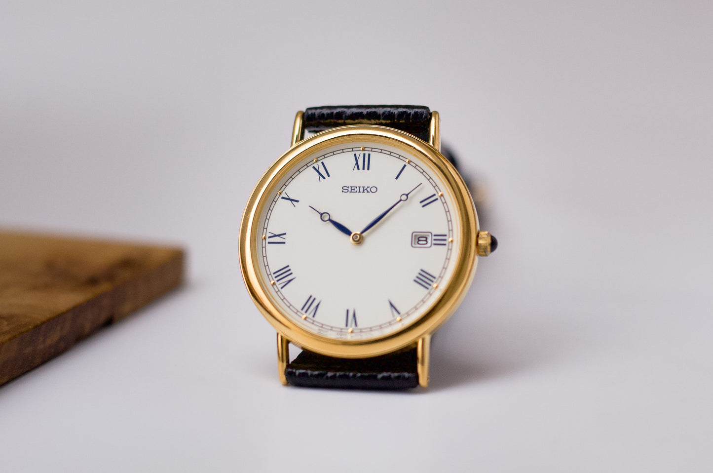 1993 Seiko Quartz Enamel Roman Dial Men's Wrist Watch