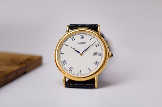 1993 Seiko Quartz Enamel Roman Dial Men's Wrist Watch