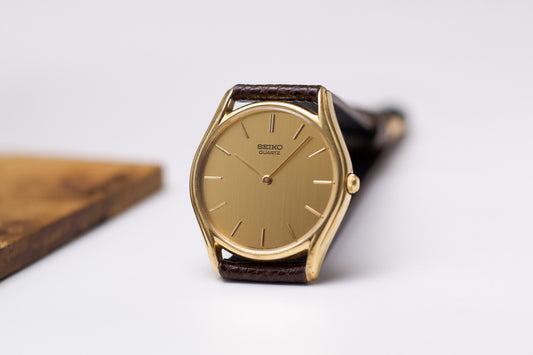 1981 Seiko Quartz Straight Grain Golden Dial
