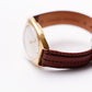 1970s Swiss Orvin Mechanical Straight Grain Silver Dial Men's Wrist-Watch