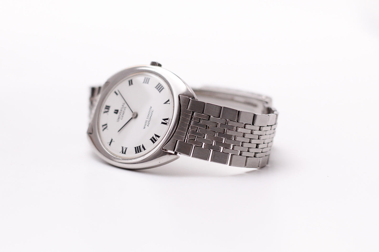 [Serviced] 1970s Universal Genève White Shadow Micro-Rotor Automatic Men's Wrist-Watch