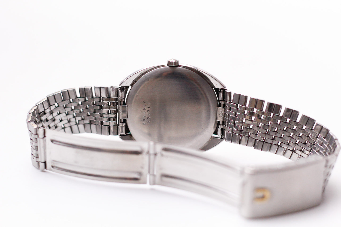 [Serviced] 1970s Universal Genève White Shadow Micro-Rotor Automatic Men's Wrist-Watch