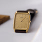 1985 Seiko Quartz Straight Grain Golden Dial Men's Wrist Watch
