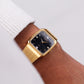 1990s Orient Quartz Sunburst Black Dial Men's Wrist-Watch