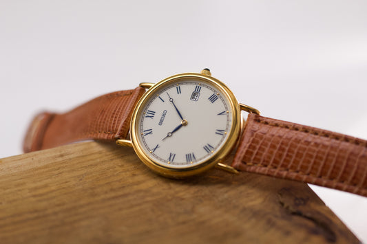1995 Seiko Quartz Enamel Roman Dial Men's Wrist-Watch