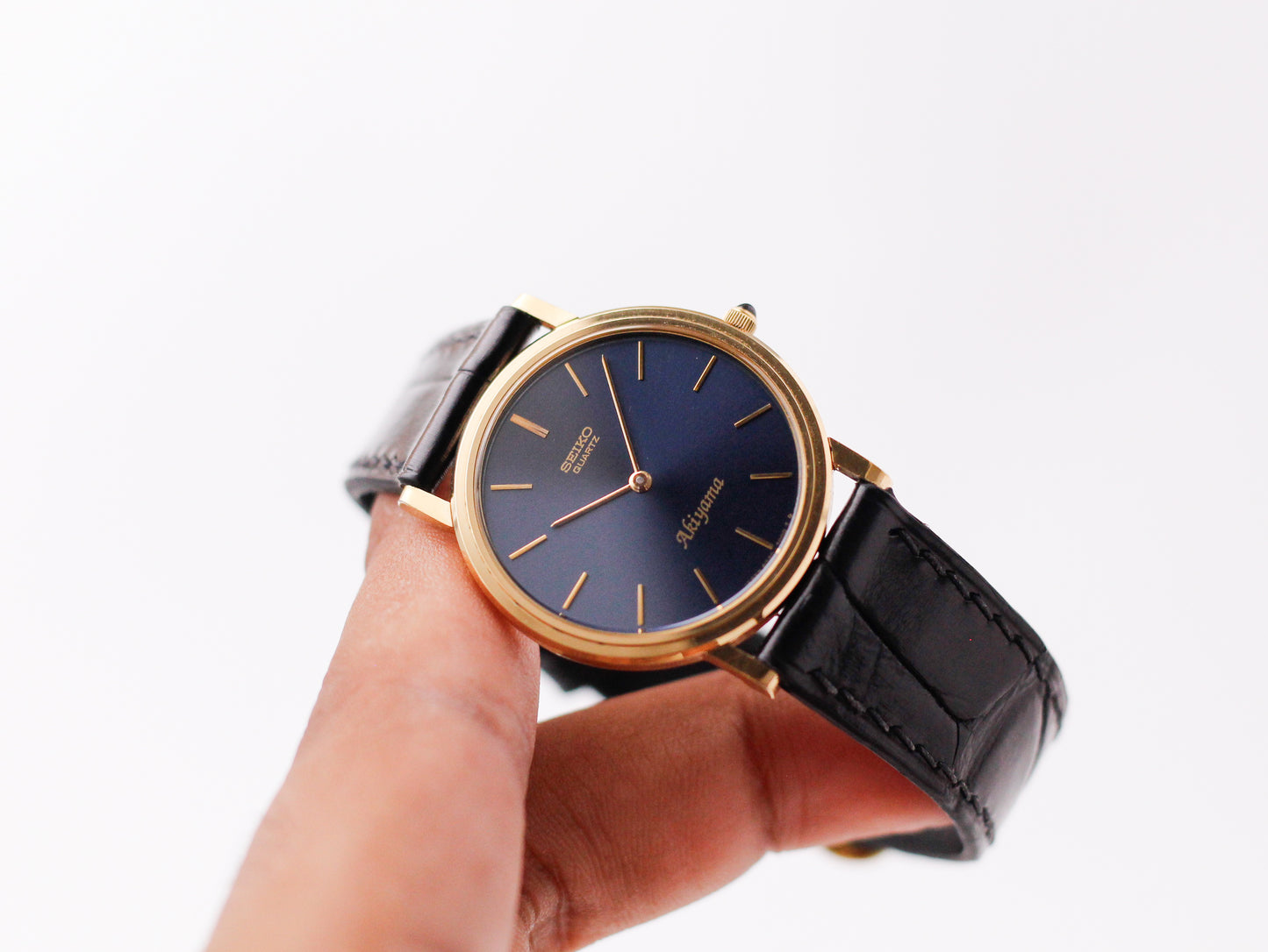 [Reserved] 1979 Seiko Akiyama Marine Blue Sunburst Dial Men's Wrist-Watch