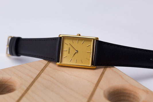 [Reserved] 1996 Seiko Washi Paper Dial Tank Men's Wrist-Watch
