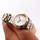 [Near Mint] 2000s Swatch Irony Silver Sunburst Dial Two Tone Case Men's Wrist-Watch