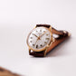 [Serviced] 1970s Elgin Mechanical Silver Sunburst Dial Men's Wrist-Watch