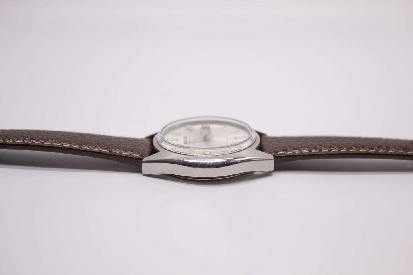 [Serviced] 1977 Seiko Automatic Silver Sunburst Dial Men's Wrist Watch