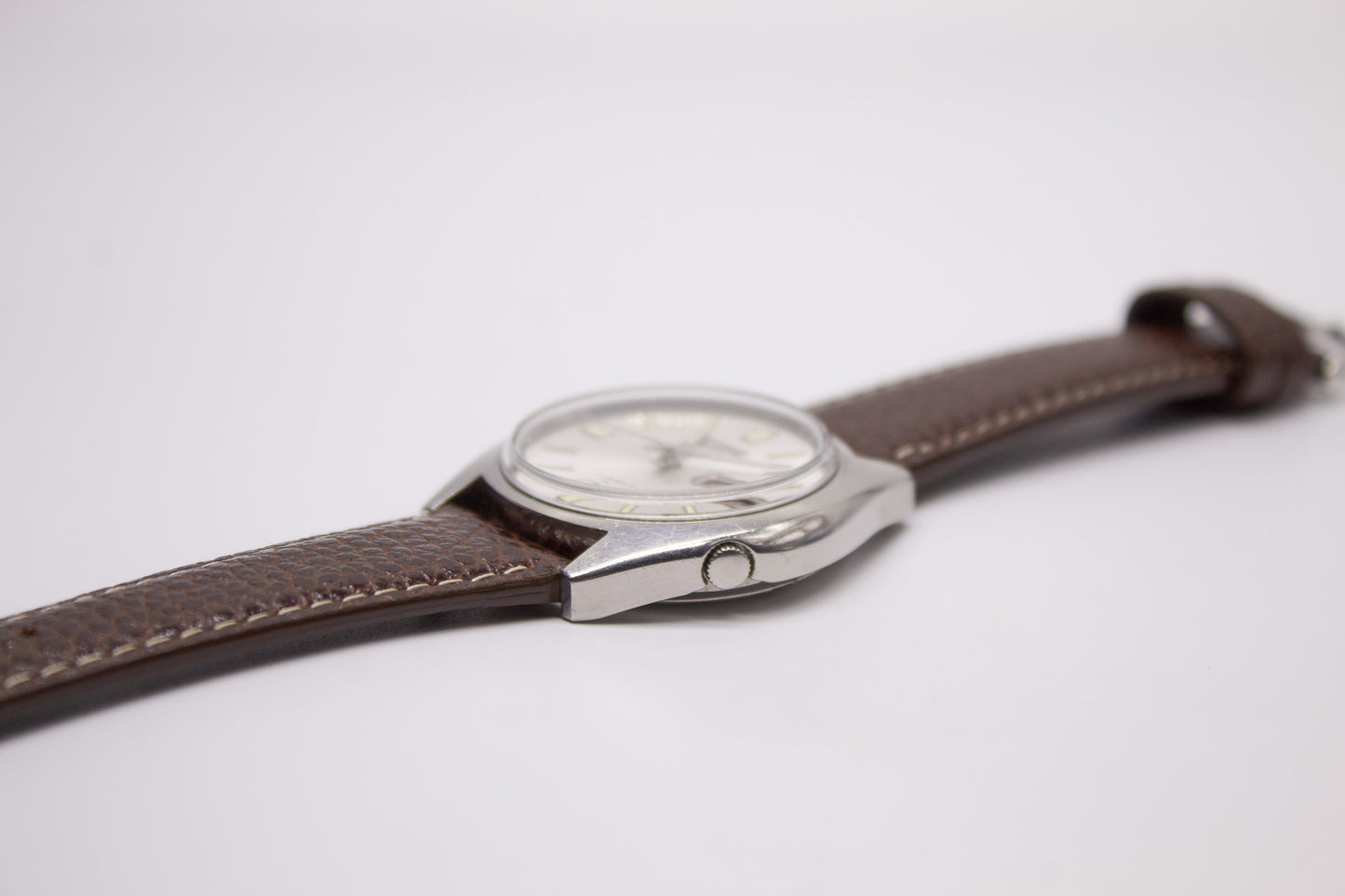 [Serviced] 1977 Seiko Automatic Silver Sunburst Dial Men's Wrist Watch