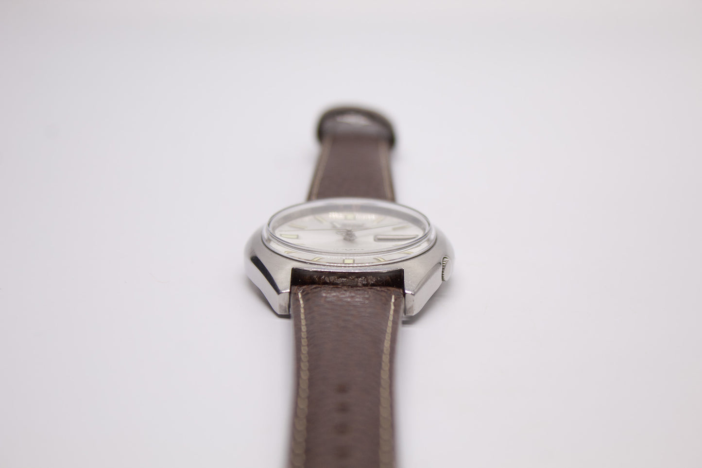 [Serviced] 1977 Seiko Automatic Silver Sunburst Dial Men's Wrist Watch