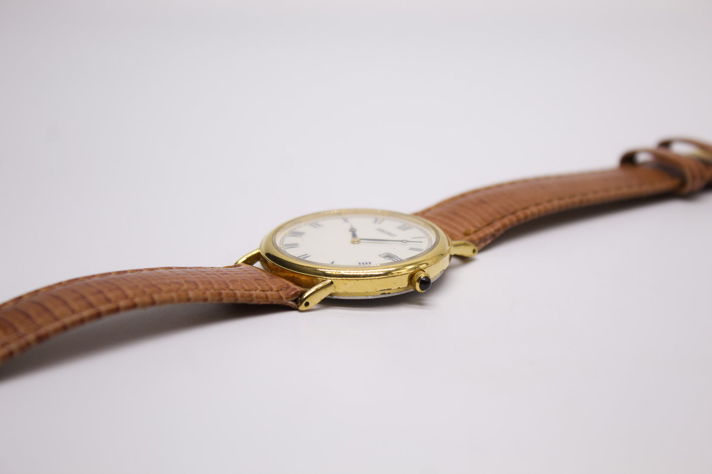 1995 Seiko Quartz Enamel Roman Dial Men's Wrist-Watch