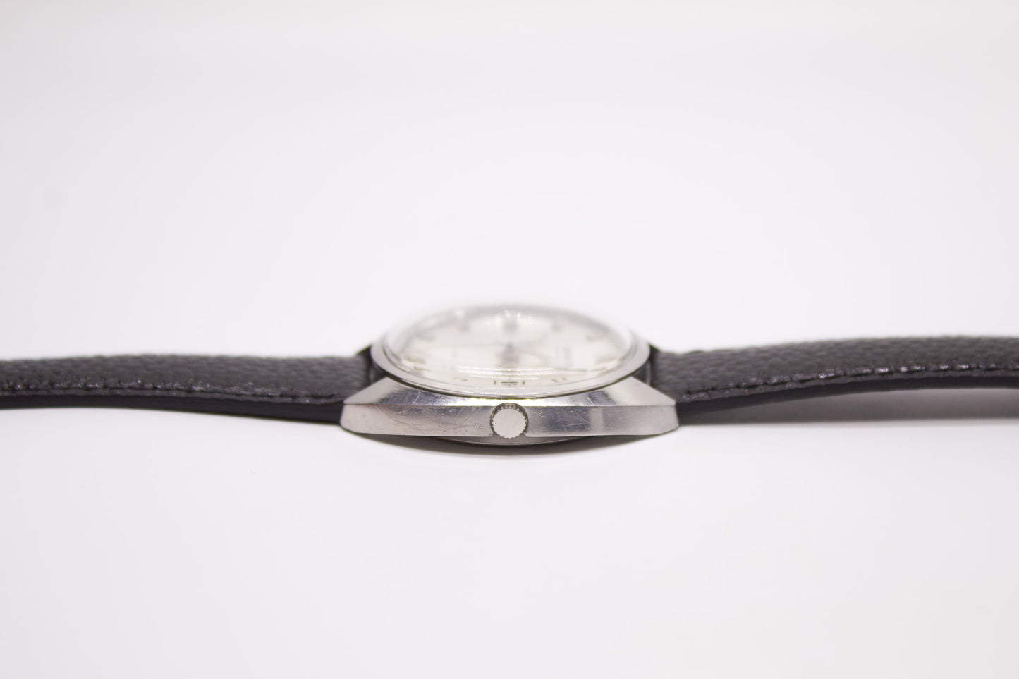 [Serviced] 1969  Seiko Automatic Silver Cross-Hair Sunburst Dial Men's Wrist-Watch