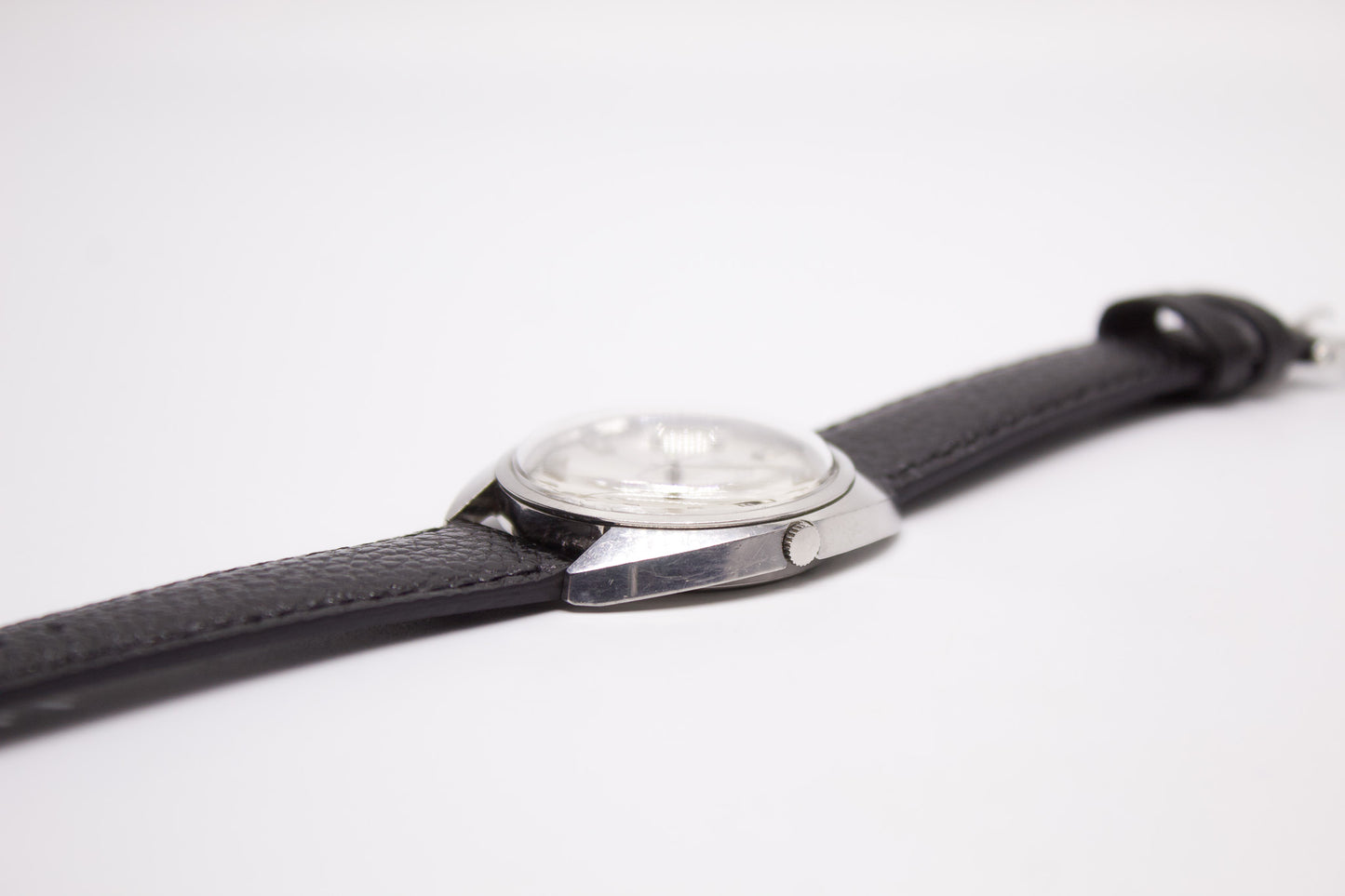 [Serviced] 1969  Seiko Automatic Silver Cross-Hair Sunburst Dial Men's Wrist-Watch