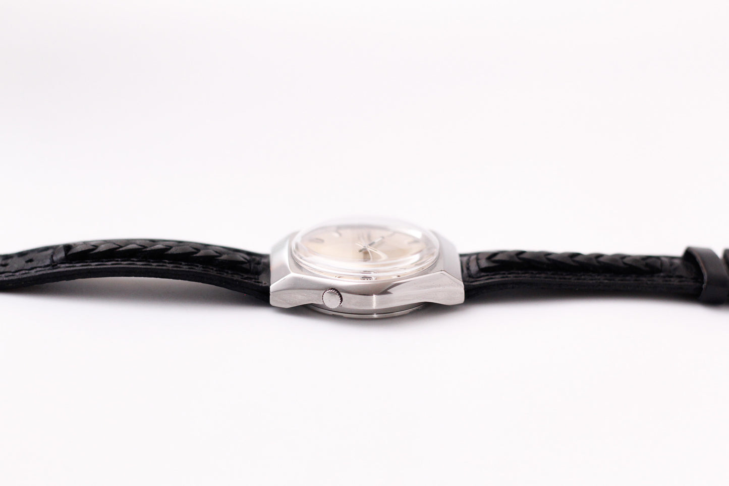 [Serviced] 1977 Seiko Automatic Ivory White Dial Men's Wrist-Watch