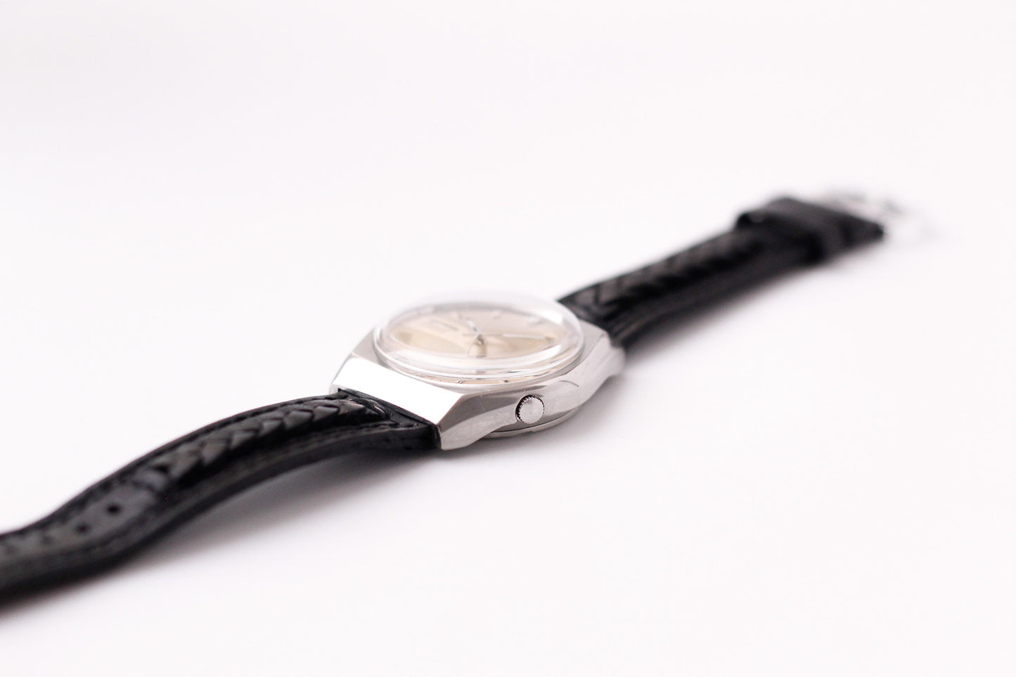 [Serviced] 1977 Seiko Automatic Ivory White Dial Men's Wrist-Watch