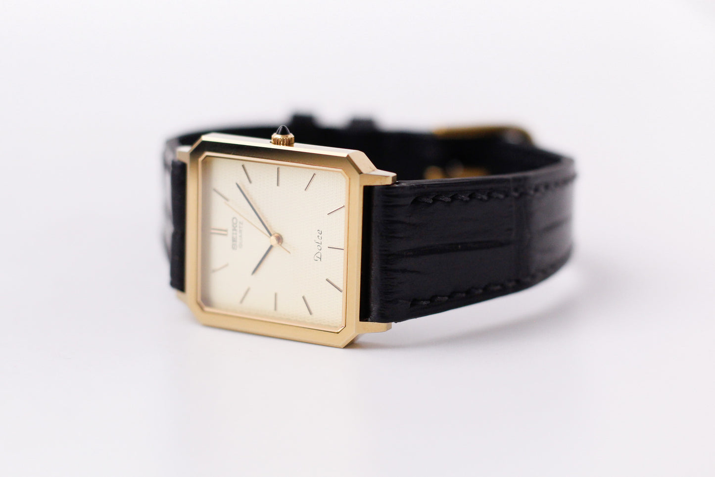 [Near Mint] 1984 Seiko Dolce Textured Champagne Dial Men's Wrist-Watch