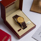 1994 Seiko Quartz Gold Toned Men's Dress Wrist-Watch W/Box & Papers