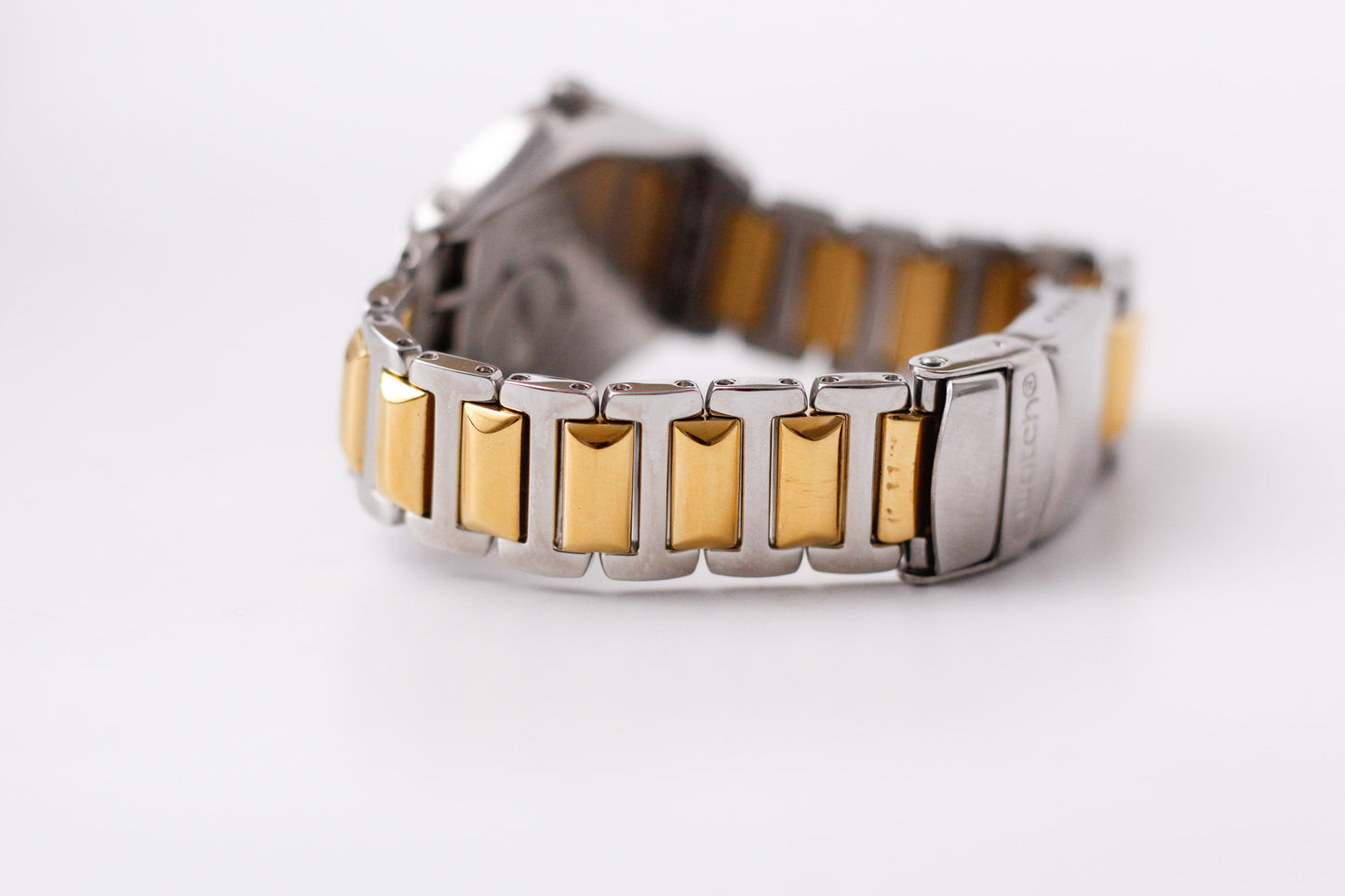[Near Mint] 2000s Swatch Irony Silver Sunburst Dial Two Tone Case Men's Wrist-Watch