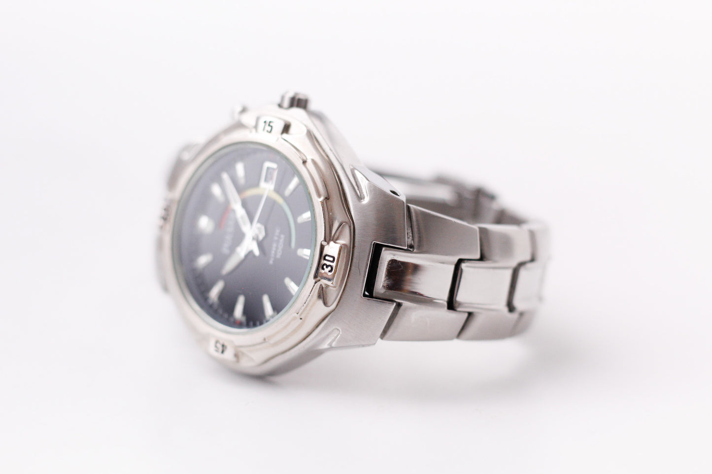 2008 Pulsar Kinetic Inky Black Dial Men's Wrist-Watch