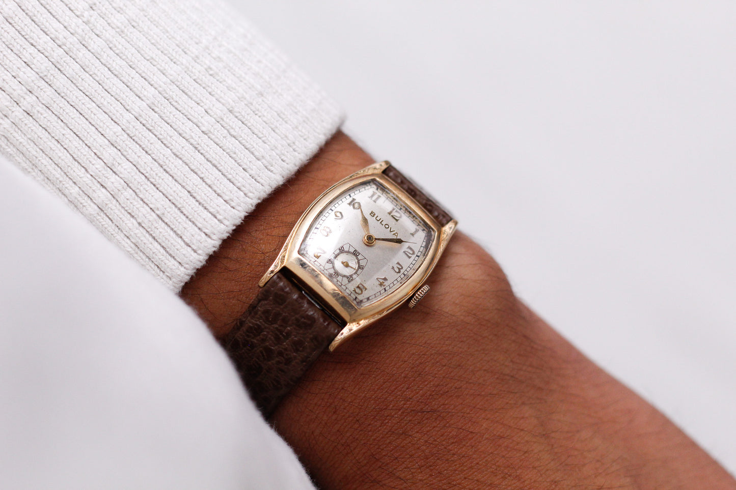 1940s Bulova Mechanical Art Deco Dial Men's Wrist-Watch
