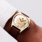 [Serviced] 1970s Tissot PR-516 Golden Sunburst Dial Men's Wrist-Watch