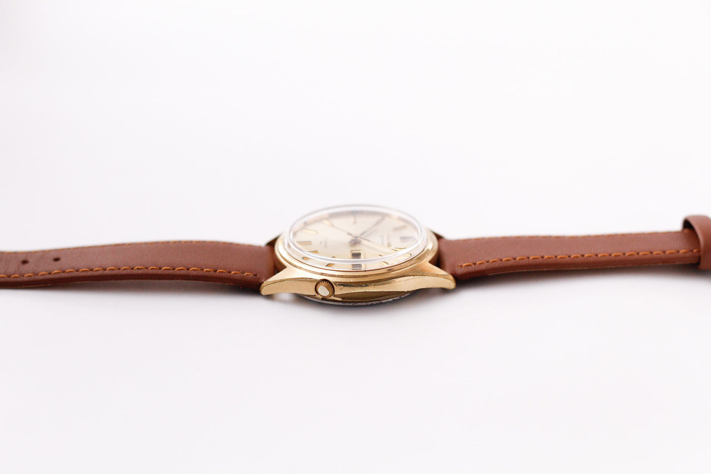 [Serviced] 1980 Seiko Automatic 'Freckled Golden Dial' Men's Wrist-Watch