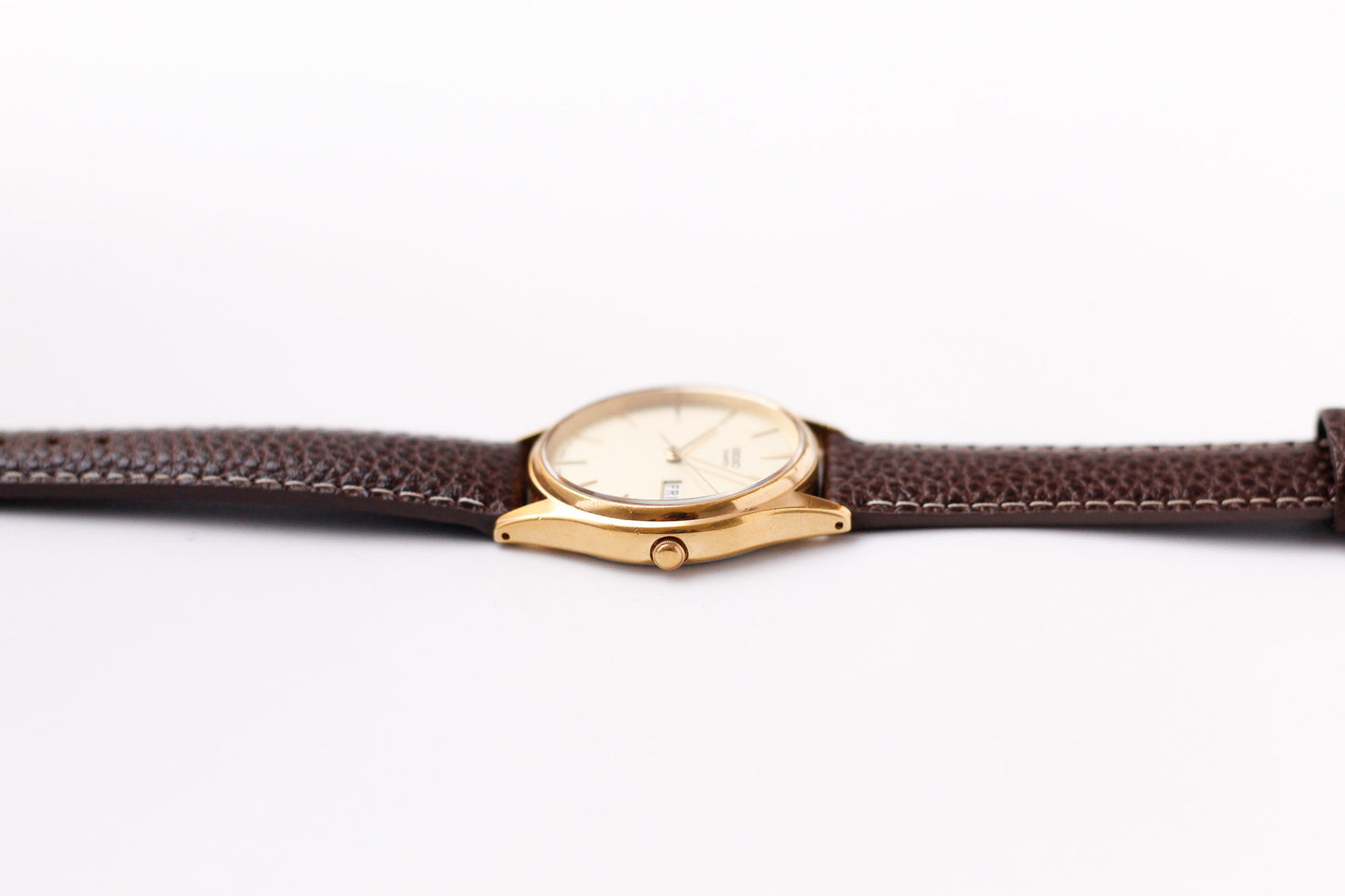1998 Seiko Quartz Warm Gold Toned Men's Dress Wrist-Watch