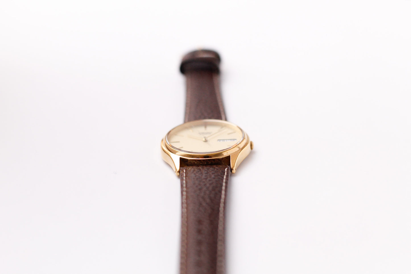 1998 Seiko Quartz Warm Gold Toned Men's Dress Wrist-Watch