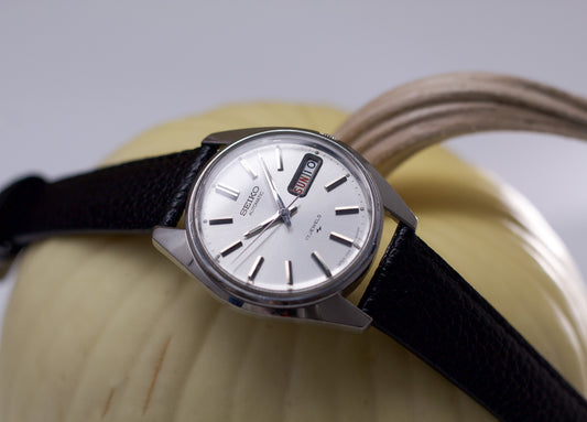 [Serviced] 1980 Seiko Automatic Silver Sunburst Dial Men's Wrist-Watch