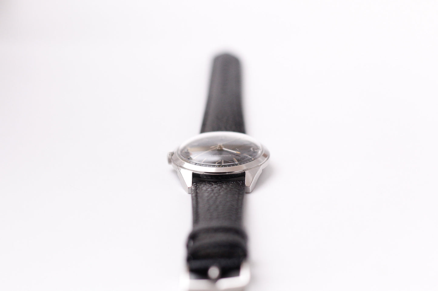 [Serviced] 1972 Bulova Caravelle Inky Black Dial Men's Mechanical Wrist-Watch