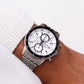 2007 Seiko Quartz Baby Panda Dial Chronograph Men's Wrist-Watch