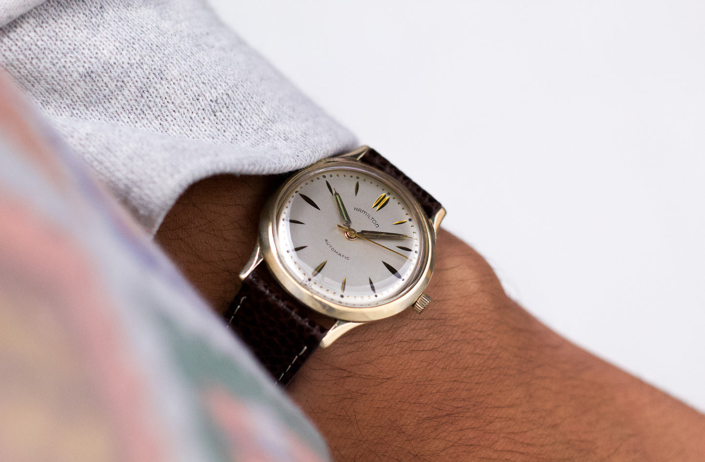 [Serviced] 1960s Hamilton Automatic Light Golden Dial Micro-Rotor Movement Men's Wrist-Watch