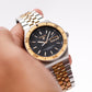 1981 Pulsar Quartz Linear Charcoal Dial Two Tone Case Men's Wrist-Watch