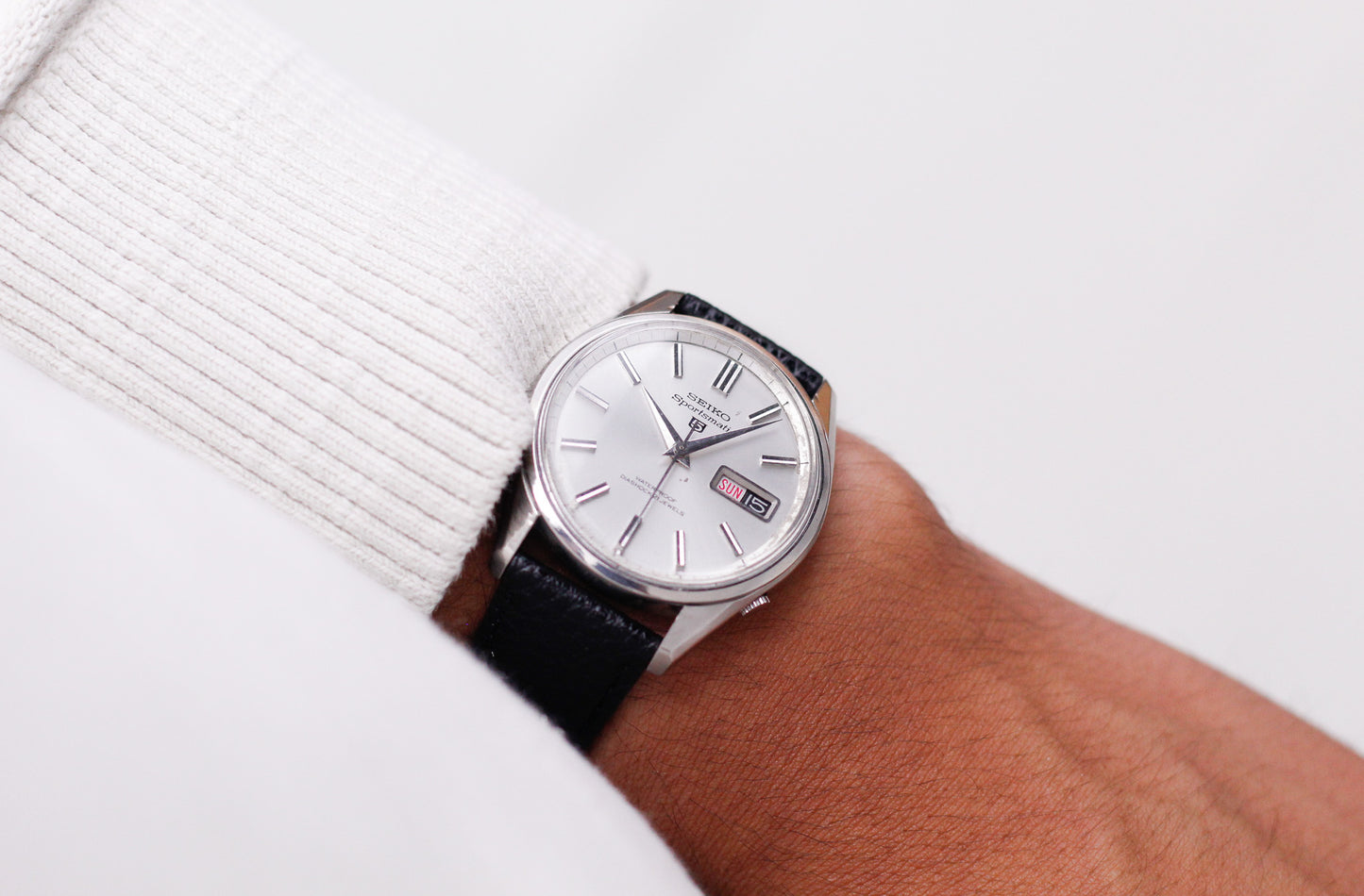 [Serviced] 1969 Seiko 5 Sportsmatic Silver Sunburst Dial Men's Wrist-Watch