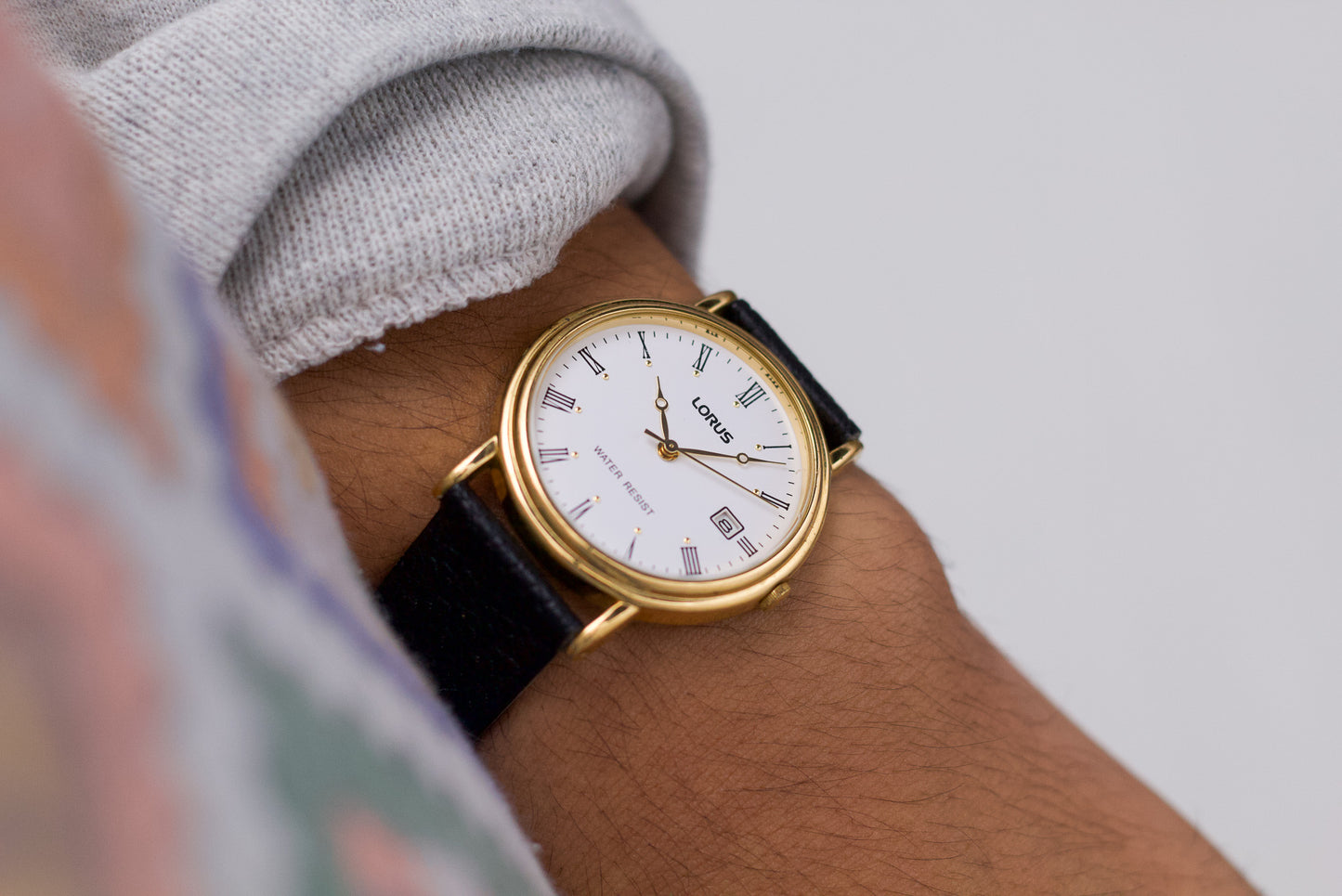 1990s Lorus Quartz Stark White Dial Men's Wrist-Watch