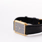 1990 Seiko Quartz Inky Black Dial Golden Tank Men's Wrist-Watch