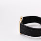 1990 Seiko Quartz Inky Black Dial Golden Tank Men's Wrist-Watch