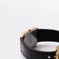 1990 Seiko Quartz Inky Black Dial Golden Tank Men's Wrist-Watch