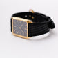 1990 Seiko Quartz Inky Black Dial Golden Tank Men's Wrist-Watch