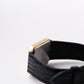 1990 Seiko Quartz Inky Black Dial Golden Tank Men's Wrist-Watch
