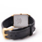 1990 Seiko Quartz Inky Black Dial Golden Tank Men's Wrist-Watch