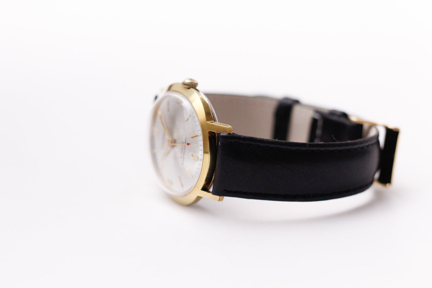 [Serviced] 1960s Waltham Mechanical Silver Sunburst Dial Men's Wrist-Watch