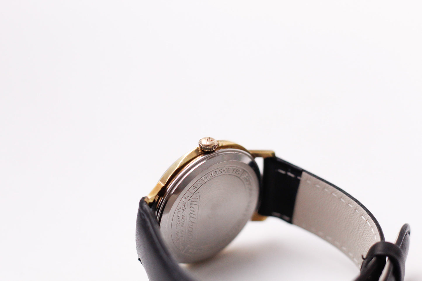 [Serviced] 1960s Waltham Mechanical Silver Sunburst Dial Men's Wrist-Watch